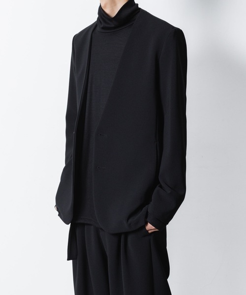 ATTACHMENT(アタッチメント)の「PE ストレッチ ダブルクロス カラーレスジャケット / PE STRETCH DOUBLE CLOTH COLLARLESS JKT(ノーカラージャケット・メンズ・ブラック/グレー系1/ライトグレー系・1/2/3)」の18枚目の写真