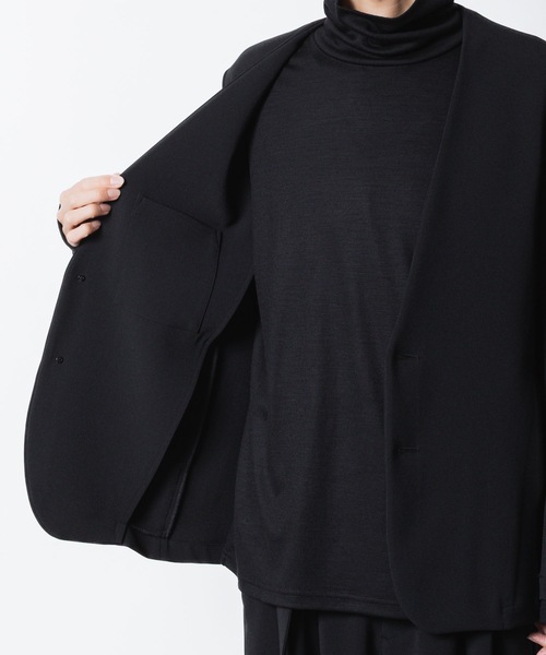 ATTACHMENT(アタッチメント)の「PE ストレッチ ダブルクロス カラーレスジャケット / PE STRETCH DOUBLE CLOTH COLLARLESS JKT(ノーカラージャケット・メンズ・ブラック/グレー系1/ライトグレー系・1/2/3)」の12枚目の写真