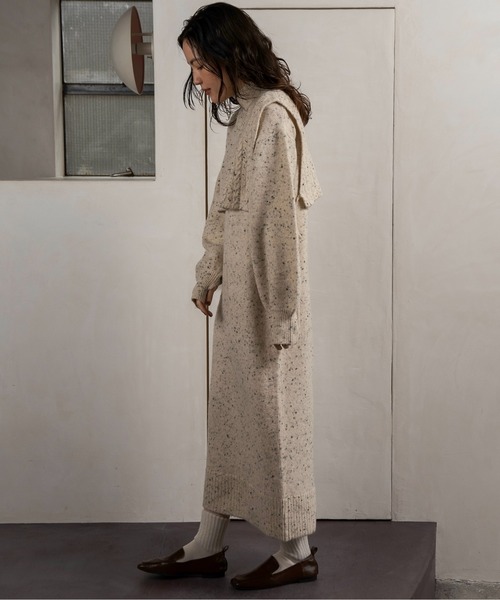 lawgy（ラウジー）の「3way vest set choco chip op / 3wayベストセットチョコチップワンピ（ワンピース・レディース・クリーム/アイボリー・FREE）」の5枚目の写真