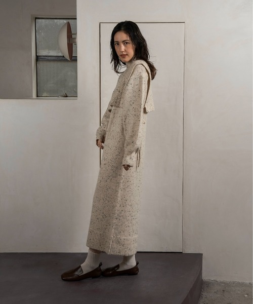 lawgy（ラウジー）の「3way vest set choco chip op / 3wayベストセットチョコチップワンピ（ワンピース・レディース・クリーム/アイボリー・FREE）」の6枚目の写真