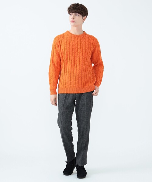 BEAMS HEART(ビームスハート)の「シャークスキン スラックス(チノパンツ・メンズ・チャコールグレー/ブラウン系その他2・SMALL/MEDIUM/LARGE)」の5枚目の写真