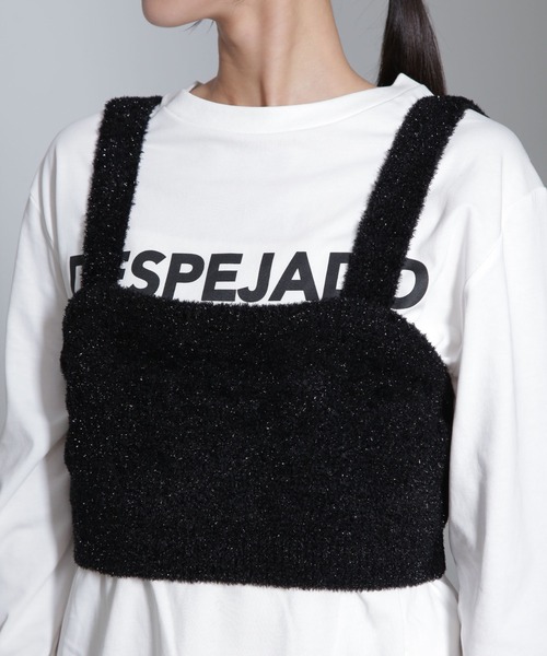 セール】ラメシャギーニットビスチェ(セットアップ可)（ベスト）｜NANO