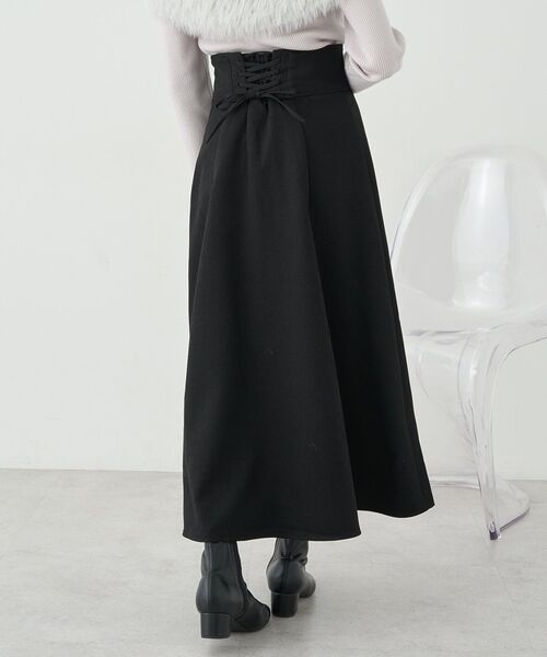 earth music&ecology（アースミュージックアンドエコロジー）の「バックレースアップスカート（スカート・レディース・ブラウン/グレー/ブラック/アイボリー・S/M）」の3枚目の写真