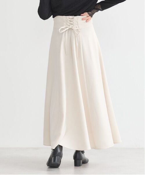 earth music&ecology（アースミュージックアンドエコロジー）の「バックレースアップスカート（スカート・レディース・ブラウン/グレー/ブラック/アイボリー・S/M）」の9枚目の写真