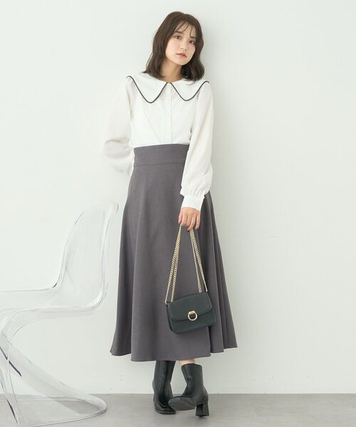 earth music&ecology（アースミュージックアンドエコロジー）の「バックレースアップスカート（スカート・レディース・ブラウン/グレー/ブラック/アイボリー・S/M）」の17枚目の写真