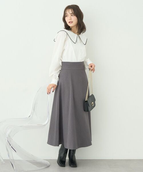 earth music&ecology（アースミュージックアンドエコロジー）の「バックレースアップスカート（スカート・レディース・ブラウン/グレー/ブラック/アイボリー・S/M）」の18枚目の写真