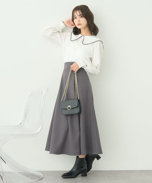 earth music&ecology（アースミュージックアンドエコロジー）の「バックレースアップスカート（スカート・レディース・ブラウン/グレー/ブラック/アイボリー・S/M）」の19枚目の写真