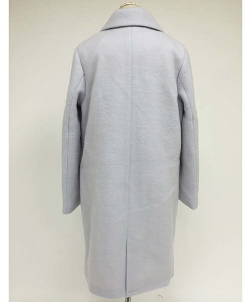 one after another NICE CLAUP（ワンアフターアナザーナイスクラップ）の「【Ray1月号掲載 ナイスクラップ】ウールチェスターコート（チェスターコート・レディース・サックスブルー/キャメル/グレー/ブラック・MEDIUM/LARGE）」の7枚目の写真