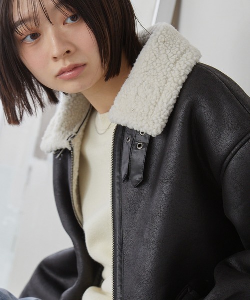 襟元2WAY＆選べる2タイプ着丈】ショート/ミドルB-3 フェイク