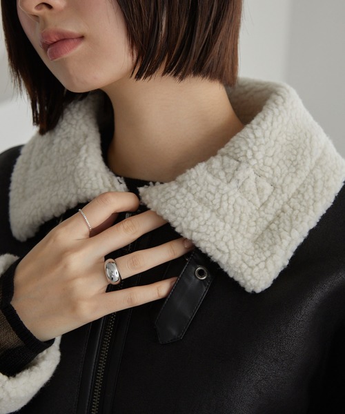 セール】【襟元2WAY＆選べる2タイプ着丈】ショート/ミドルB-3 フェイク