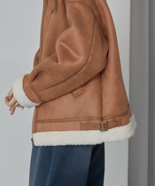 セール】【襟元2WAY＆選べる2タイプ着丈】ショート/ミドルB-3 フェイク