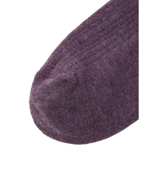 Samansa Mos2（サマンサ モスモス）の「変則リブタイツ（ソックス/靴下・レディース・チャコールグレー/ベージュ/パープル・F）」の9枚目の写真