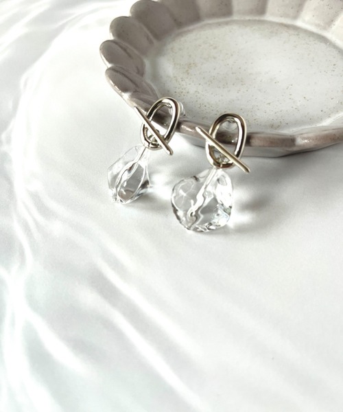 ciite'(シーテ)の「clear stone pierced earrings / クリア ストーン ピアス (両耳用)(ピアス(両耳用)・レディース・ゴールド/シルバー・FREE)」の3枚目の写真