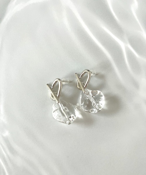 ciite'(シーテ)の「clear stone pierced earrings / クリア ストーン ピアス (両耳用)(ピアス(両耳用)・レディース・ゴールド/シルバー・FREE)」の4枚目の写真
