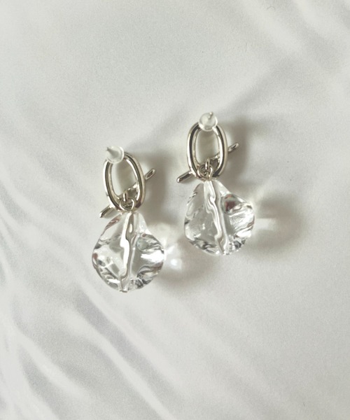 ciite'(シーテ)の「clear stone pierced earrings / クリア ストーン ピアス (両耳用)(ピアス(両耳用)・レディース・ゴールド/シルバー・FREE)」の5枚目の写真
