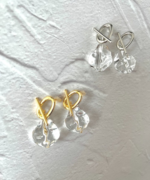 ciite'（シーテ）の「clear stone pierced earrings / クリア