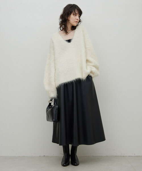 GALLARDAGALANTE（ガリャルダガランテ）の「スーリーアルパカプルオーバー（ニット/セーター・レディース・ホワイト/ブルー・FREE）」の7枚目の写真