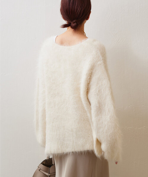 GALLARDAGALANTE（ガリャルダガランテ）の「スーリーアルパカプルオーバー（ニット/セーター・レディース・ホワイト/ブルー・FREE）」の14枚目の写真