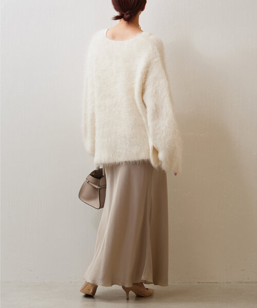 GALLARDAGALANTE（ガリャルダガランテ）の「スーリーアルパカプルオーバー（ニット/セーター・レディース・ホワイト/ブルー・FREE）」の18枚目の写真