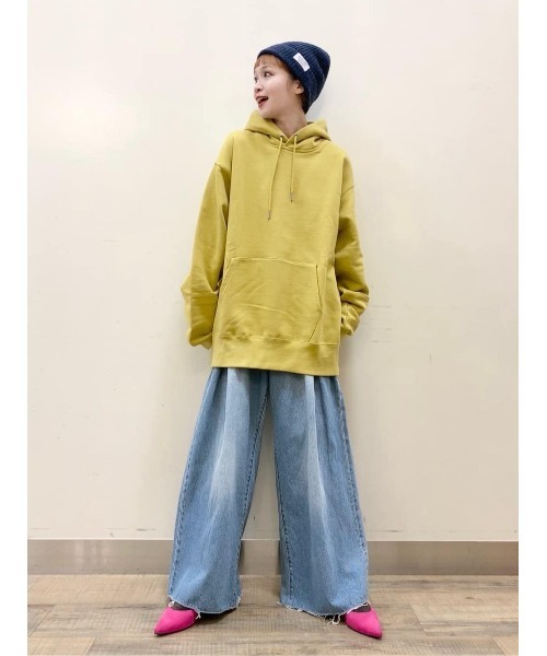 Right-on（ライトオン）の「タックバギーデニムパンツ（デニムパンツ・レディース・ライトインディゴブルー・S/M/L/XL）」の16枚目の写真