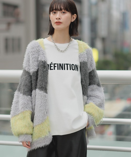 LAKOLE(ラコレ)の「インターシャ配色カーディガン / 150985(カーディガン/ボレロ・レディース・ブルー/イエロー/ピンク・FREE)」の3枚目の写真