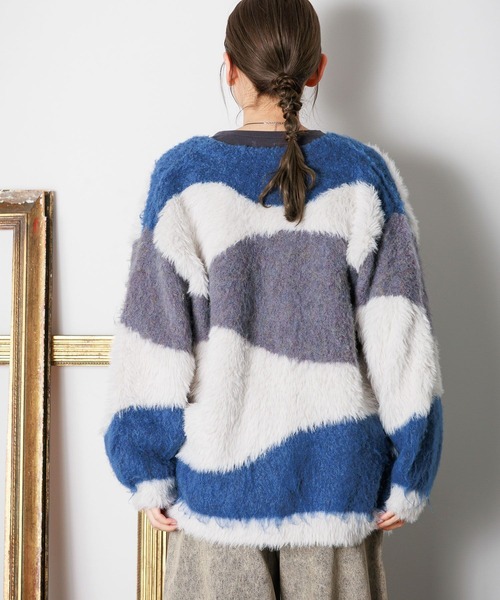 セール】インターシャ配色カーディガン / 150985（カーディガン/ボレロ