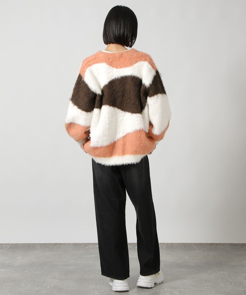 セール】インターシャ配色カーディガン / 150985（カーディガン/ボレロ