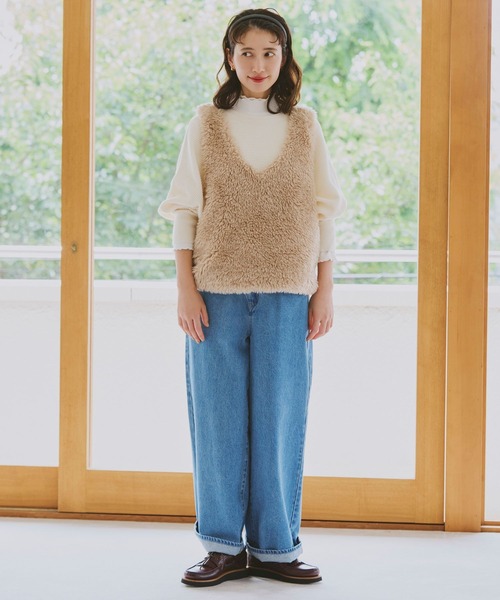 studio CLIP（スタディオクリップ）の「【3シーズンシリーズ】12ゲージアソートドルマンプルオーバー（ニット/セーター・レディース・オフホワイト/ネイビー/マスタード/ライトグレー/レッド/ライトグリーン・FREE）」の10枚目の写真