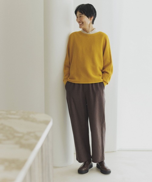 studio CLIP（スタディオクリップ）の「【3シーズンシリーズ】12ゲージアソートドルマンプルオーバー（ニット/セーター・レディース・オフホワイト/ネイビー/マスタード/ライトグレー/レッド/ライトグリーン・FREE）」の12枚目の写真