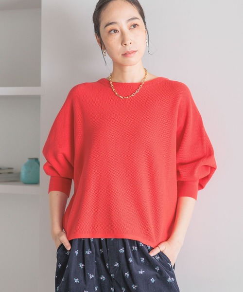 studio CLIP（スタディオクリップ）の「【3シーズンシリーズ】12ゲージアソートドルマンプルオーバー（ニット/セーター・レディース・オフホワイト/ネイビー/マスタード/ライトグレー/レッド/ライトグリーン・FREE）」の15枚目の写真