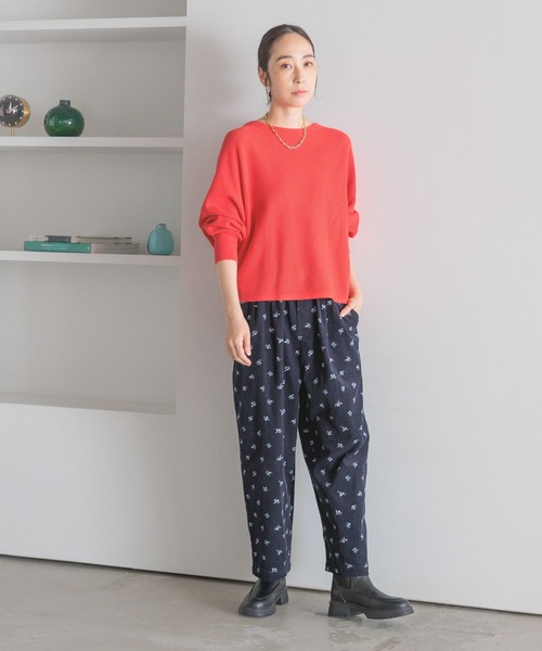 studio CLIP（スタディオクリップ）の「【3シーズンシリーズ】12ゲージアソートドルマンプルオーバー（ニット/セーター・レディース・オフホワイト/ネイビー/マスタード/ライトグレー/レッド/ライトグリーン・FREE）」の18枚目の写真