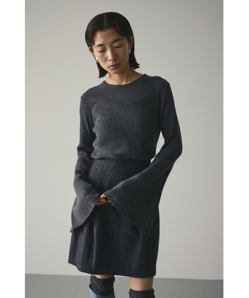 STYLEMIXER(スタイルミキサー)の「ベルスリーブソフトニット(ニット/セーター・レディース・ライトブルー/ブラック/ホワイト/グレー・FREE)」の22枚目の写真