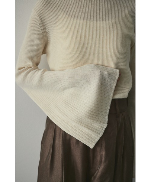 STYLEMIXER(スタイルミキサー)の「ベルスリーブソフトニット(ニット/セーター・レディース・ライトブルー/ブラック/ホワイト/グレー・FREE)」の12枚目の写真