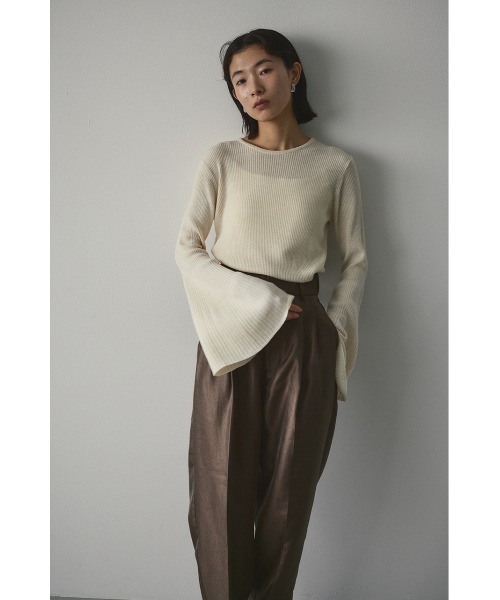 STYLEMIXER(スタイルミキサー)の「ベルスリーブソフトニット(ニット/セーター・レディース・ライトブルー/ブラック/ホワイト/グレー・FREE)」の7枚目の写真