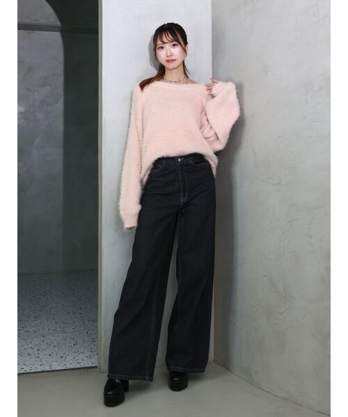 EATME(イートミー)の「フワフワフェザーチュニック(ニット/セーター・レディース・イエロー/ベージュ/ピンク/オフホワイト・FREE)」の15枚目の写真