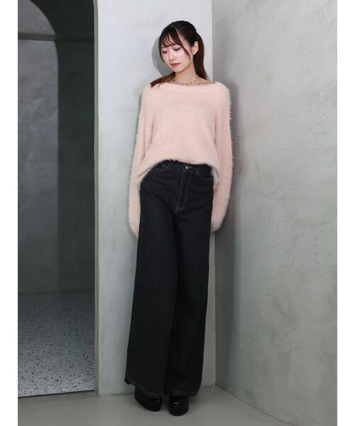 EATME(イートミー)の「フワフワフェザーチュニック(ニット/セーター・レディース・イエロー/ベージュ/ピンク/オフホワイト・FREE)」の16枚目の写真