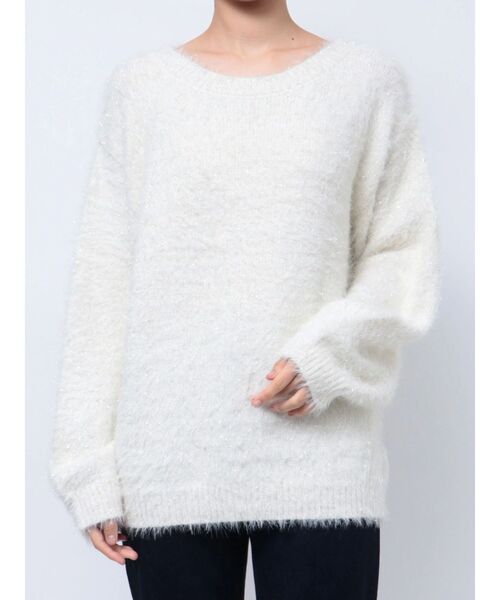 EATME(イートミー)の「フワフワフェザーチュニック(ニット/セーター・レディース・イエロー/ベージュ/ピンク/オフホワイト・FREE)」の7枚目の写真