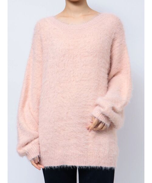 EATME(イートミー)の「フワフワフェザーチュニック(ニット/セーター・レディース・イエロー/ベージュ/ピンク/オフホワイト・FREE)」の8枚目の写真