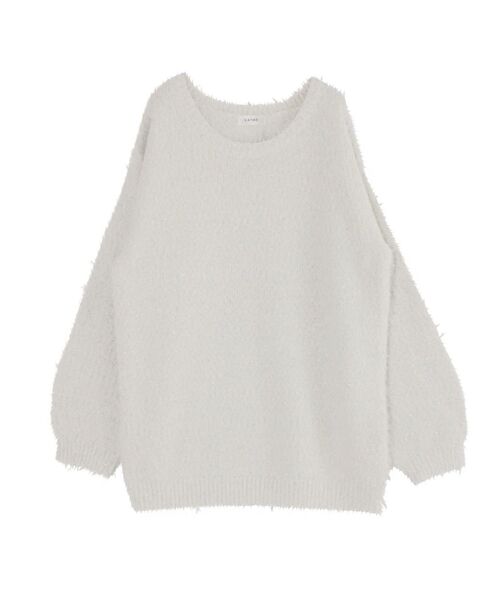 EATME(イートミー)の「フワフワフェザーチュニック(ニット/セーター・レディース・イエロー/ベージュ/ピンク/オフホワイト・FREE)」の11枚目の写真