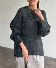 Chez toi | もちふわラグラン切替袖ボリュームプルオーバー(ニット/セーター)