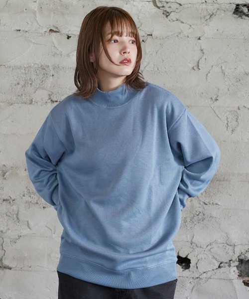 (Never) Acquiesce(ネバーアクイース)の「ミラノリブニットソーモックネックニットソー(Tシャツ/カットソー・メンズ・ホワイト/ワインレッド/ブラック/グレイッシュベージュ/チャコール/ダークブルー/ブラウン/グリーン・LARGE/MEDIUM)」の1枚目の写真