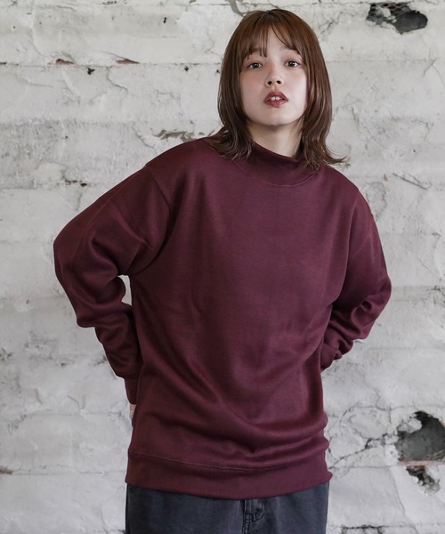 (Never) Acquiesce(ネバーアクイース)の「ミラノリブニットソーモックネックニットソー(Tシャツ/カットソー・メンズ・ホワイト/ワインレッド/ブラック/グレイッシュベージュ/チャコール/ダークブルー/ブラウン/グリーン・LARGE/MEDIUM)」の8枚目の写真