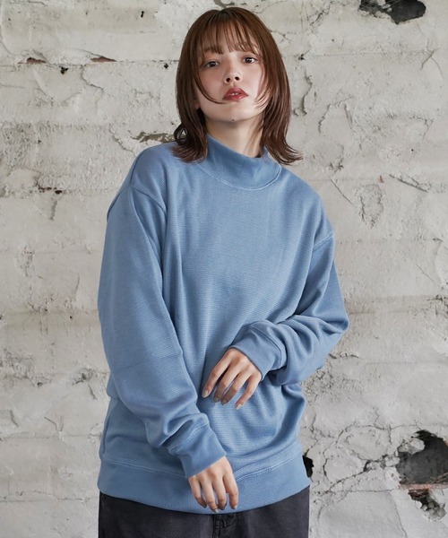 (Never) Acquiesce(ネバーアクイース)の「ミラノリブニットソーモックネックニットソー(Tシャツ/カットソー・メンズ・ホワイト/ワインレッド/ブラック/グレイッシュベージュ/チャコール/ダークブルー/ブラウン/グリーン・LARGE/MEDIUM)」の21枚目の写真