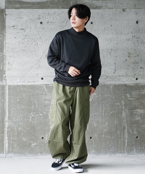 (Never) Acquiesce(ネバーアクイース)の「ミラノリブニットソーモックネックニットソー(Tシャツ/カットソー・メンズ・ホワイト/ワインレッド/ブラック/グレイッシュベージュ/チャコール/ダークブルー/ブラウン/グリーン・LARGE/MEDIUM)」の12枚目の写真