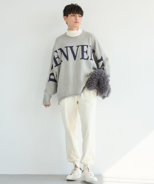 BARNYARDSTORM（バンヤードストーム）の「BARNYARDSTORM / ベアテレコハイネックプルオーバー（Tシャツ/カットソー・レディース・ブラック/オフホワイト/チャコール・1/0）」の7枚目の写真