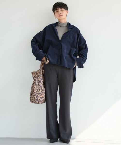 BARNYARDSTORM（バンヤードストーム）の「BARNYARDSTORM / ベアテレコハイネックプルオーバー（Tシャツ/カットソー・レディース・ブラック/オフホワイト/チャコール・1/0）」の16枚目の写真