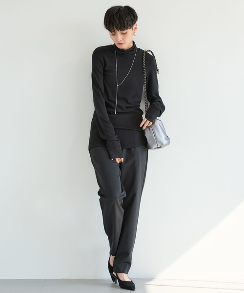 BARNYARDSTORM（バンヤードストーム）の「BARNYARDSTORM / ベアテレコハイネックプルオーバー（Tシャツ/カットソー・レディース・ブラック/オフホワイト/チャコール・1/0）」の17枚目の写真