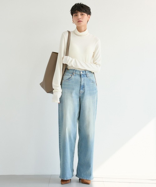 BARNYARDSTORM（バンヤードストーム）の「BARNYARDSTORM / ベアテレコハイネックプルオーバー（Tシャツ/カットソー・レディース・ブラック/オフホワイト/チャコール・1/0）」の6枚目の写真