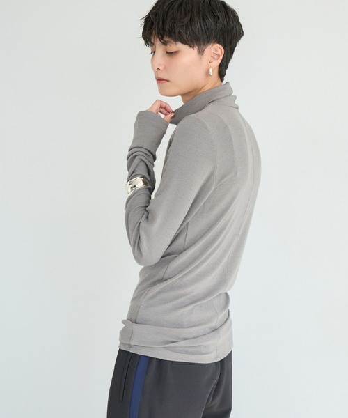 BARNYARDSTORM（バンヤードストーム）の「BARNYARDSTORM / ベアテレコハイネックプルオーバー（Tシャツ/カットソー・レディース・ブラック/オフホワイト/チャコール・1/0）」の13枚目の写真