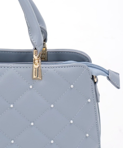 axes femme（アクシーズファム）の「パール×キルトデザインバッグ（ボストンバッグ・レディース・ブルー/ブラック・FREE）」の7枚目の写真